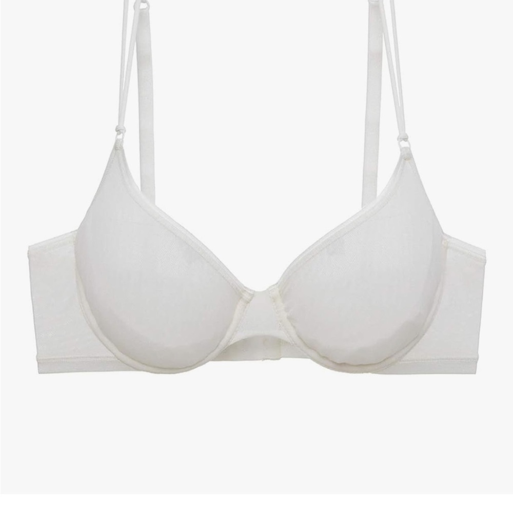 Cosabella Soire Confidence Molded Underwire Bra White Sheer Pushup 34C Italy - Picture 3 of 10
